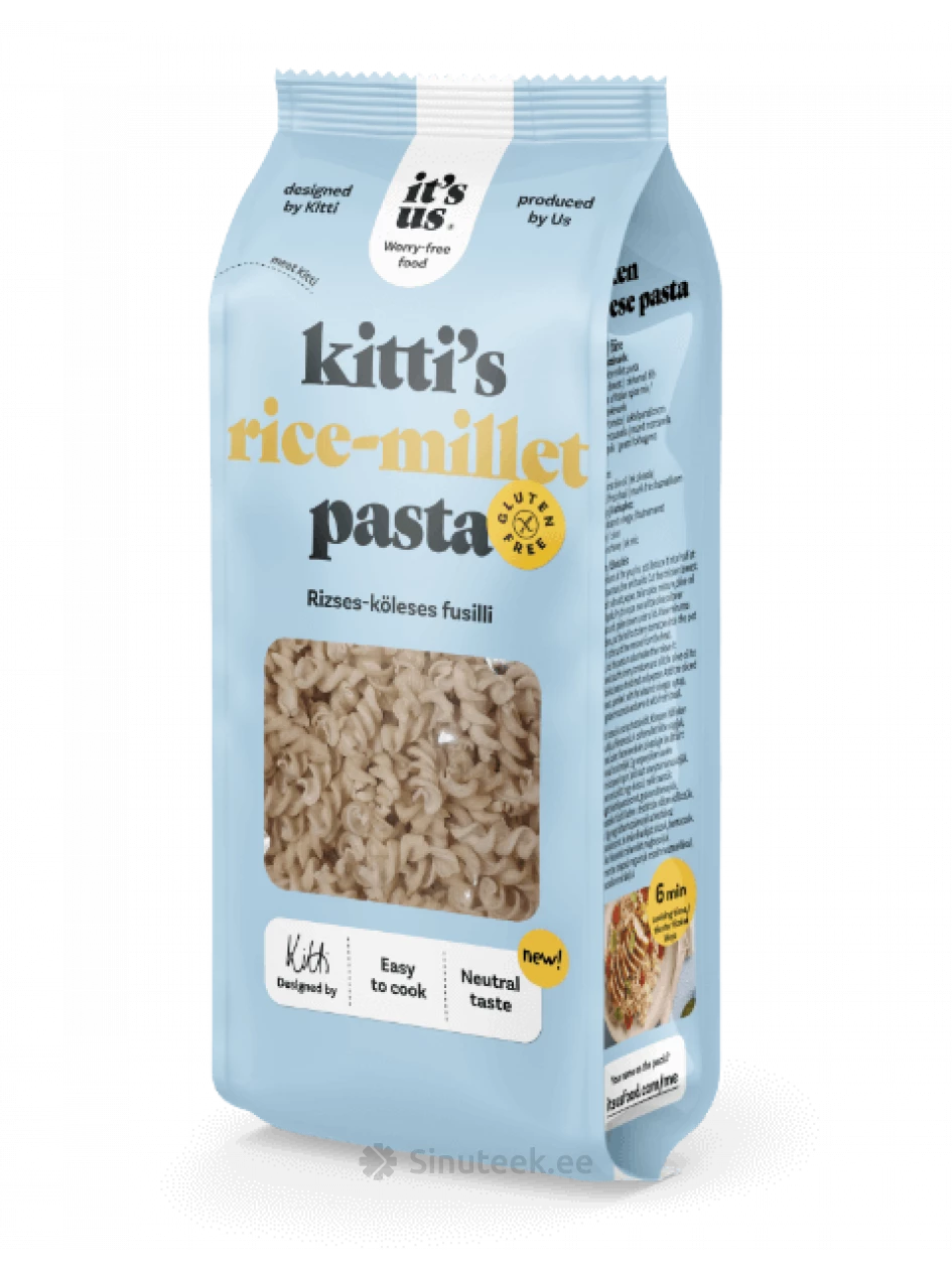 It's us Kitti´s gluteenivaba riisi-hirsi pasta Fusilli, 200 g 