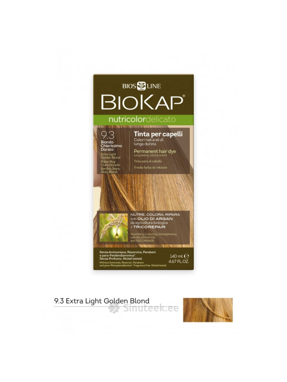 BioKap краска для волос Nutricolor Delicato 9.30 (extra light golden  blond), 140 мл - Sinuteek.ee